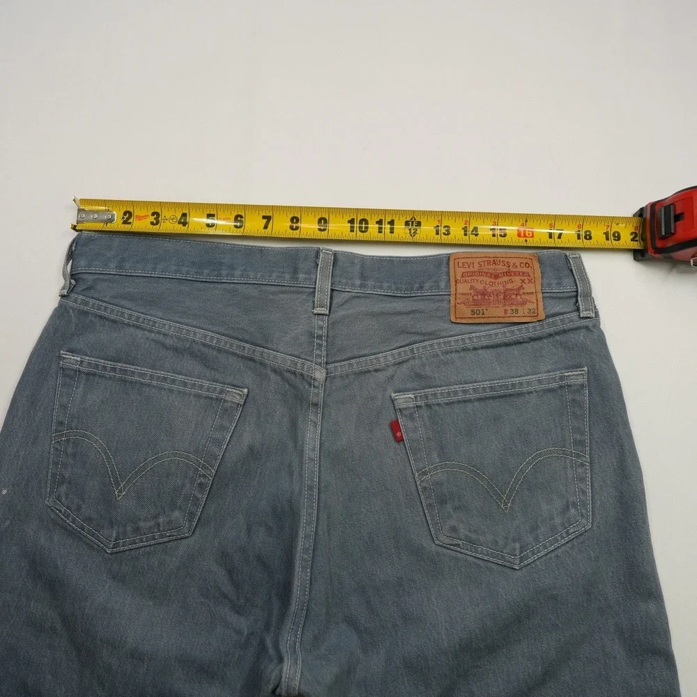 Levi's 501 Jeans Mens 38x32 (36X29) Straight Leg Button‎ Fly Classic Denim Pants